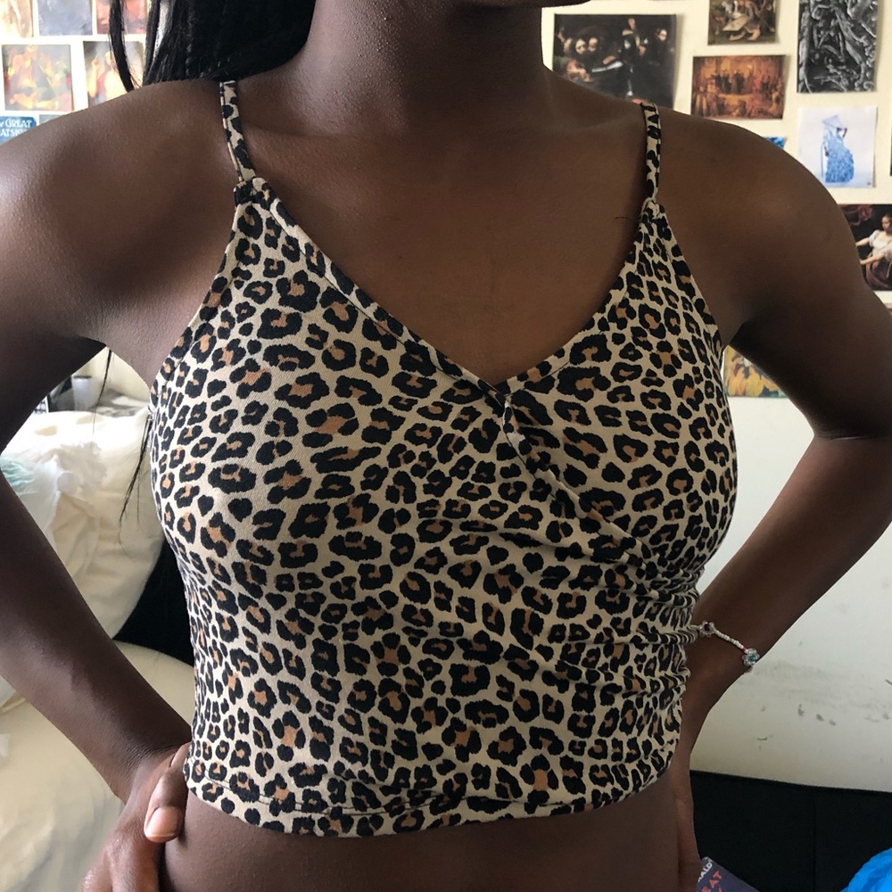 CROPPED CHEETAH PRINT TANK